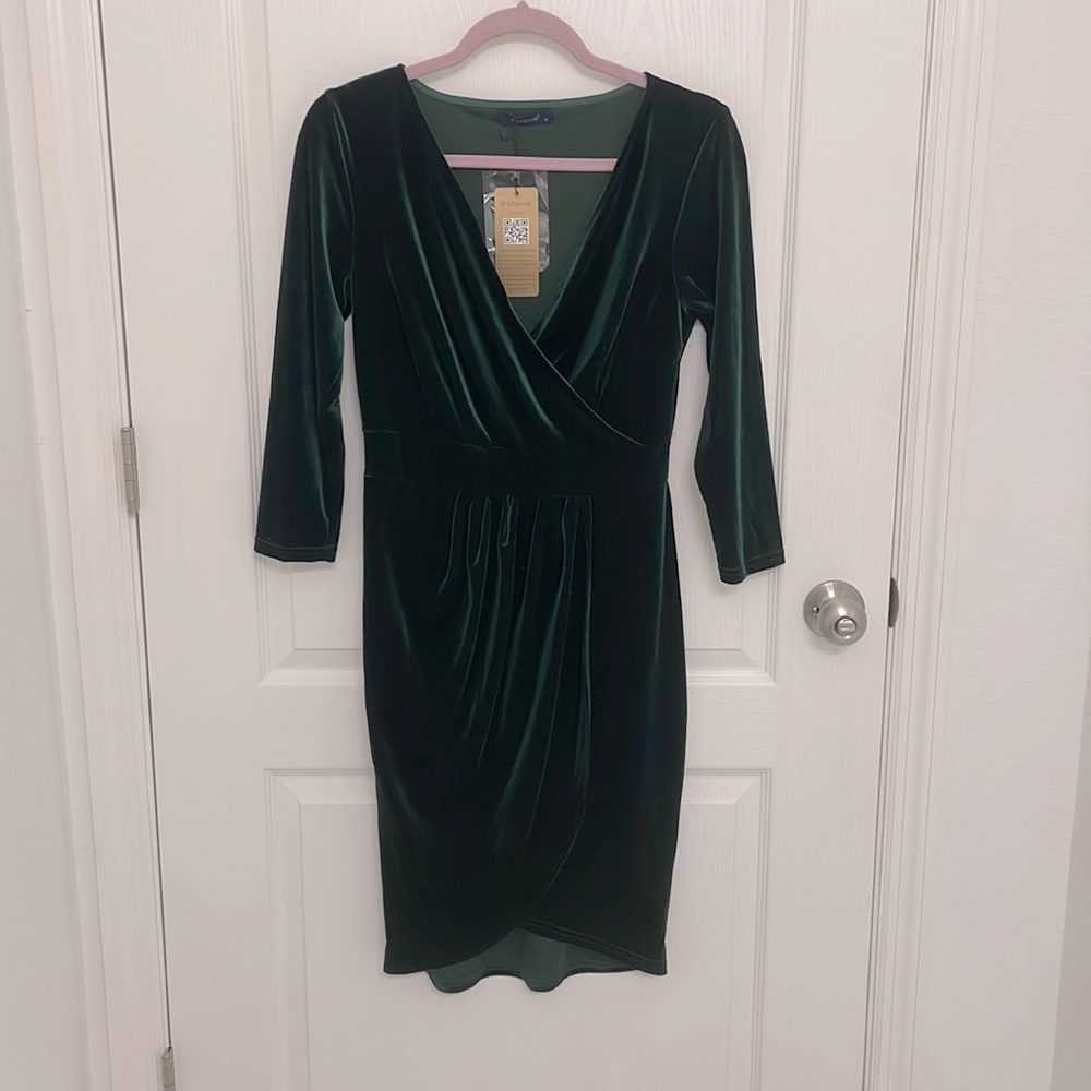 Size Small Green Velvet Dress